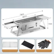 🔥Hot Sale 50% 0FF🔥Stainless Steel Folding Outdoor Barbecue - Image 16