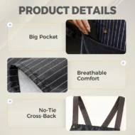 🔥NEW YEAR 50% OFF Sale!🔥Cross-Back Waterproof Apron with Detachable Hand Towel - Image 4