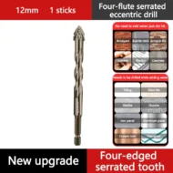 🏆Flash Sale⚡ 50K+ SOLD! 💥High-Strength 4-Flute Serrated Eccentric Drill Bit Kit - Image 20
