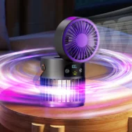 🌞Summer Sale 50% OFF🔥Portable Rechargeable Fan with UV Bug Zapper Light - Image 5