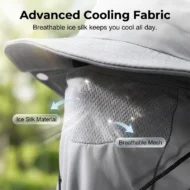 Breathable Fisherman Hat with Detachable Face Mask - Image 12