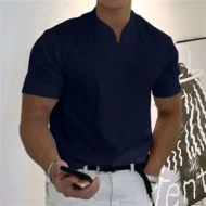 ⏰ Now only 50% off! 💎 Men Gentlemans Business Short Sleeve Fitness T-shirt - Image 4