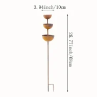 ☔️3-Tier Rustic Metal Bird Feeder & Drinker Stake🐦 - Image 9