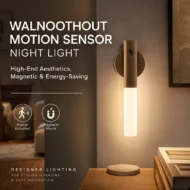 ✨ Walnoothout Motion Sensor Night Light – High-End Aesthetics, Magnetic & Energy-Saving (Designer Lighting for Stylish Interiors & Safe Navigation!)