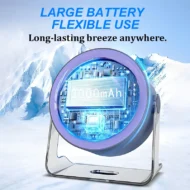 🥳SUMMER HOT SALE 🔥Mini Desk Fan with Digital Display - Image 4