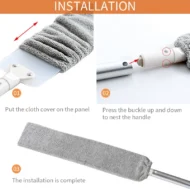 Multifunction Retractable Microfiber Dust Brush Gap Mop - Image 12