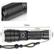 Set of Super Bright Waterproof Rechargeable Flashlights with Zoom - Image 8