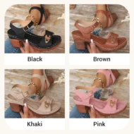 🌸NEW HOT SALE 50% OFF✨Women's Chunky Heel Ankle Strap Sandals - Image 4