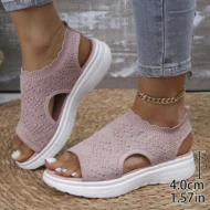 ⏳LAST DAY SALE ONLY ￡12.99!!💐 Women's Breathable Knit Platform Sandals – Air-permeable knit upper, cushioned sole & lightweight comfy summer footwear ✨ - Image 16