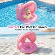Baby Swimming Float with Sun Canopy - Image 7