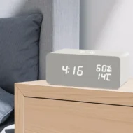 LED Digital Alarm Clock with Wireless Charging Station - Image 2