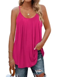✨Women Spaghetti Straps Pleated Loose Tank Top (BUY 2 FREE SHIPPING) - Image 7