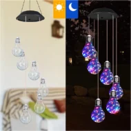 🌠50% OFF💡Outdoor Colorful LED Solar-Powered Light Bulb Wind Chimes - Image 2