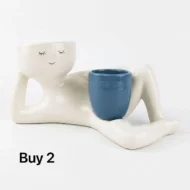 Quirky Ceramic Planter for Desktop Decor - Image 6