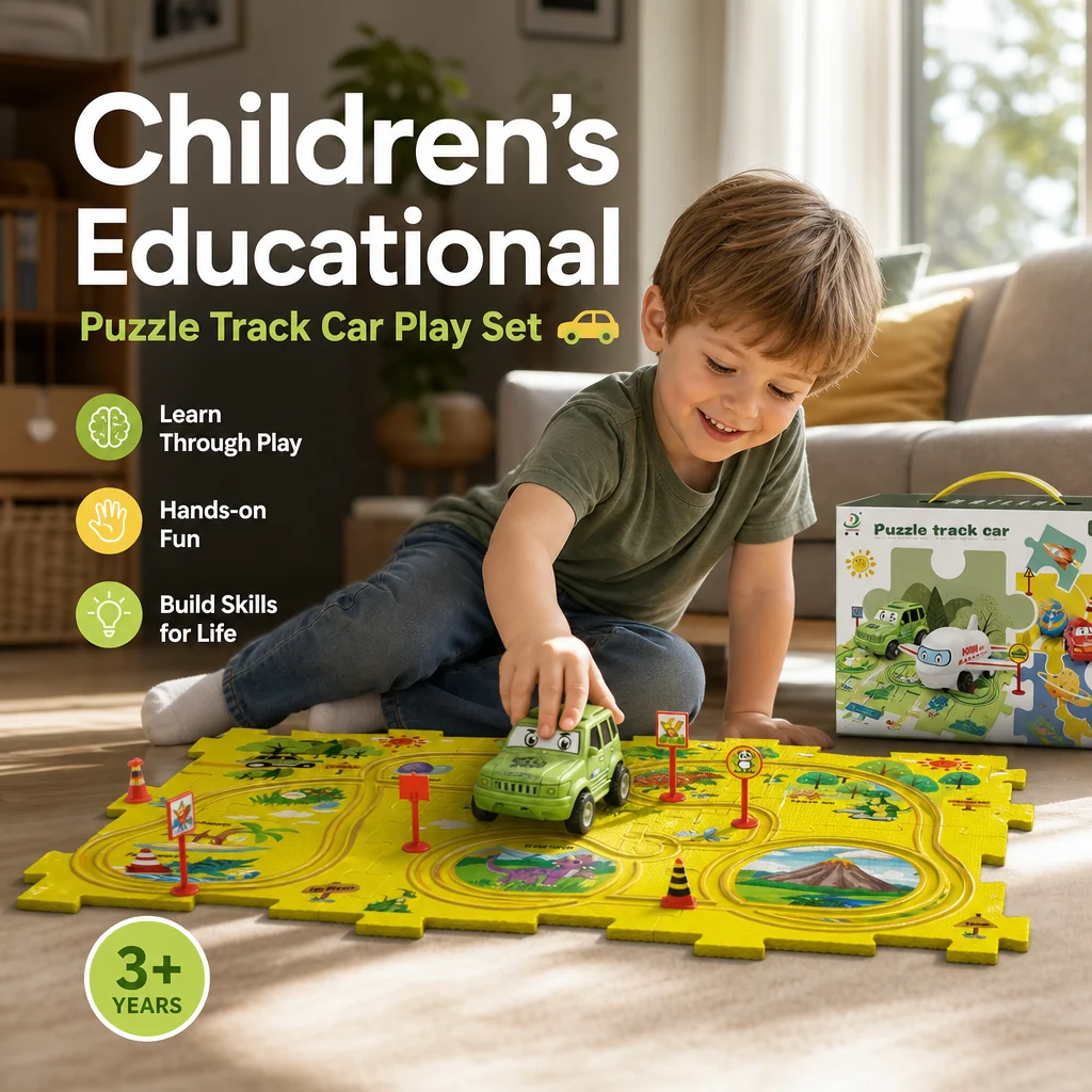 🎁Hot Sale 49% Off🔥Children's Educational Puzzle Track Car Play Set🚗