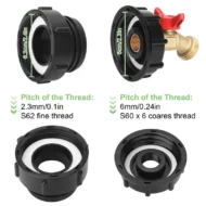 IBC Tote Tank Adapter with Brass Ball Valve - Image 6