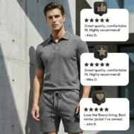 💞50K+ SOLD!💥🩳Men's Diamond Print 2-Piece Set – Ready in seconds! Soft, breathable top with easy shorts. No fuss, just style. Perfect for garden BBQs or coffee dates. - Image 8