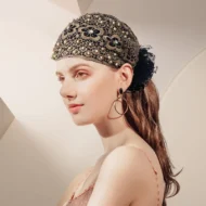 Ladies Floral Lace Headscarf - Image 2