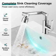 🥳2026 HOT SALE🥳💞50K+ SOLD!🚰✨ 50% OFF! 1080° Rotating Mechanical Arm Faucet – Wash hair in sink easily, no splash. Dual flow modes. Rust‑proof & modern. 🛡️💦 - Image 7