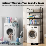 No-Drill Bathroom & Laundry Organizer Shelf - Image 12
