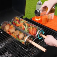 📢📢50% OFF !! ⏰Rolling Grill Basket