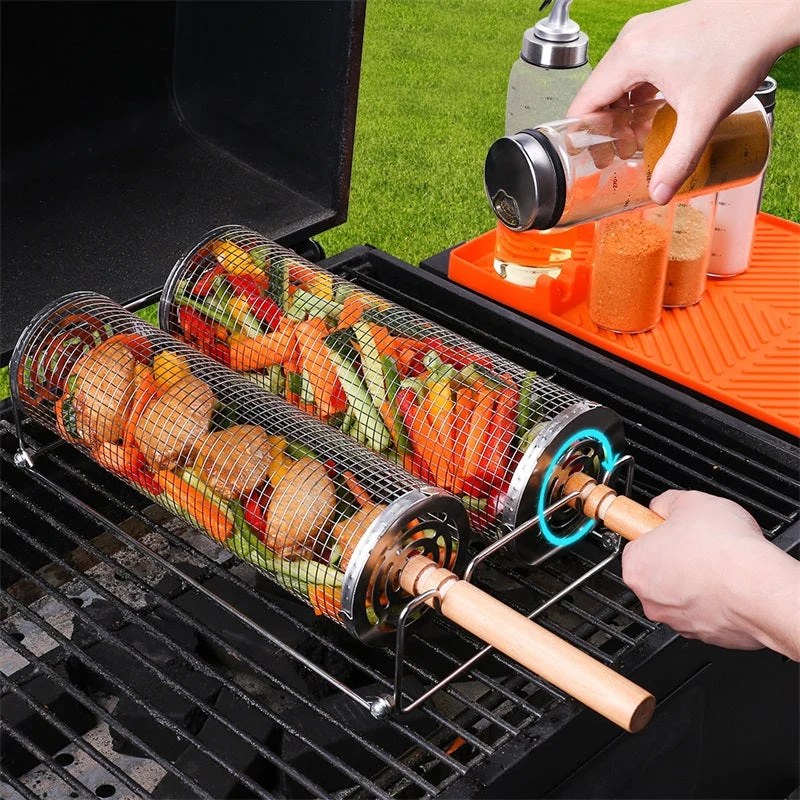 📢📢50% OFF !! ⏰Rolling Grill Basket