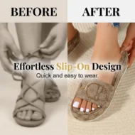 Stylish Geometric Pattern Slip-On Sandals - Image 5