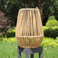 Solar Powered Rattan Lantern Light - Image 11