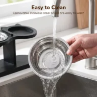 Anti-Slip Elevated 3-Bowl Pet Feeder - Image 3