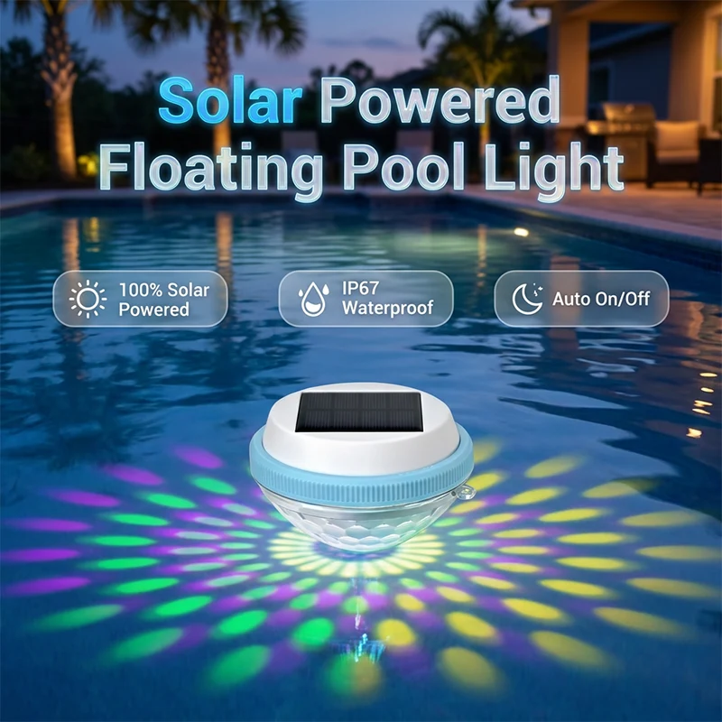 LED Solar Floating Pool Light