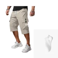 ⏳LAST DAY SALE 60% OFF !!📢Men's Casual Drawstring Capri Cargo Pants - Image 17
