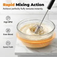 🔥LAST DAY SALE - 50% OFF🔥Stainless Steel Semi-Automatic Hand Egg Beater - Image 2