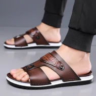📢📢50% OFF !! ⏰Men's Faux Leather Slip-On Sandals - Image 5
