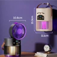 🌞Summer Sale 50% OFF🔥Portable Rechargeable Fan with UV Bug Zapper Light - Image 8