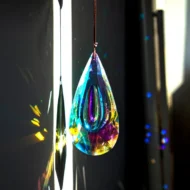 120 mm AB-colored hanging crystal prism suncatcher - Image 9