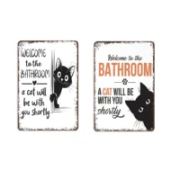 Cute Cat Bathroom Decor Sign - Image 20