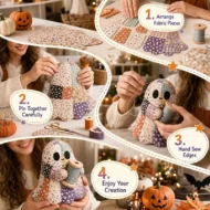 🎁Little Ghost's Cozy Halloween DIY Patchwork Kit - Image 8