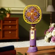 Rechargeable Floral Mini Fan with Stand Base - Image 9