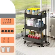 Mobile Kitchen Storage Organizer Rack - Image 23
