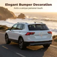 Glitter Heart Cross Car Decal Sticker - Image 5