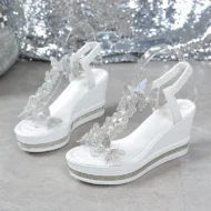 Glitter Butterfly Embellished Open Toe Sandals - Image 11