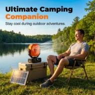 Solar Portable Misting Camping Fan with Remote - Image 6