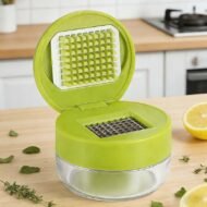 Mini Garlic Chopper and Press with Container - Image 2