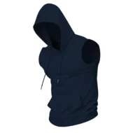 🔥 Sleeveless Hooded Sports Top💧 Moisture-wicking · Quick-drying and friction-resistant🧢 Hooded for sun protection and wind resistance · 🏋️ Perfect for weightlifting, running, or casual wear - Image 3