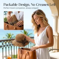 💥Hot Sales-49% OFF🔥Elegant Woven Straw Sun Hat with Bow - Image 6