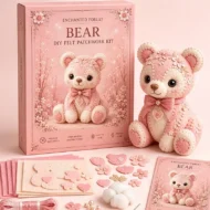 🎀50% OFF🎁Pink Enchanted Forest DIY Felt Patchwork Kit - Image 6