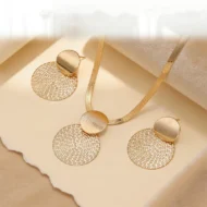 💎 50% OFF NOW! ✨ Modern Chic Necklace & Earring Set – Gold finish, geometric design & lightweight – perfect for daily elegance or gifting 💫 - Image 7