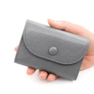 🔥Best Christmas present ever🎁🎄Fashion Lychee Pattern PU Leather Short Wallet with Convenient Snap Button - Image 4