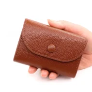 🔥Best Christmas present ever🎁🎄Fashion Lychee Pattern PU Leather Short Wallet with Convenient Snap Button - Image 5