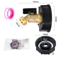 IBC Tote Tank Adapter with Brass Ball Valve - Image 13